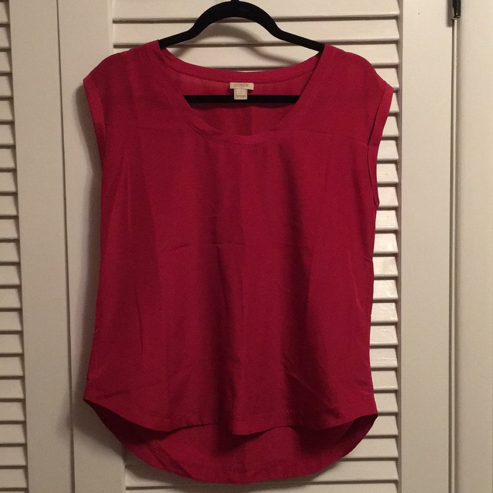 J Crew Scoop Neck Blouse Size 8
